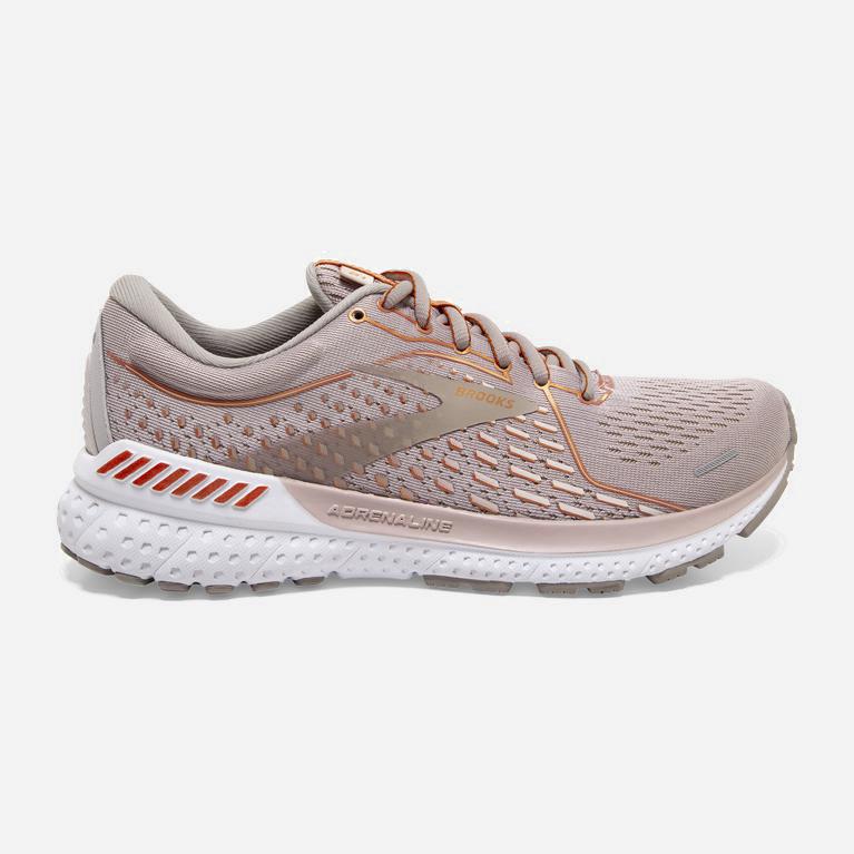 Ténis Brooks Adrenaline Gts 21 Sapatilhas De Corrida Para Estrada Mulher Cobre/Coral (18247JPDZ)